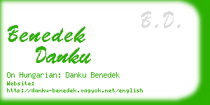 benedek danku business card